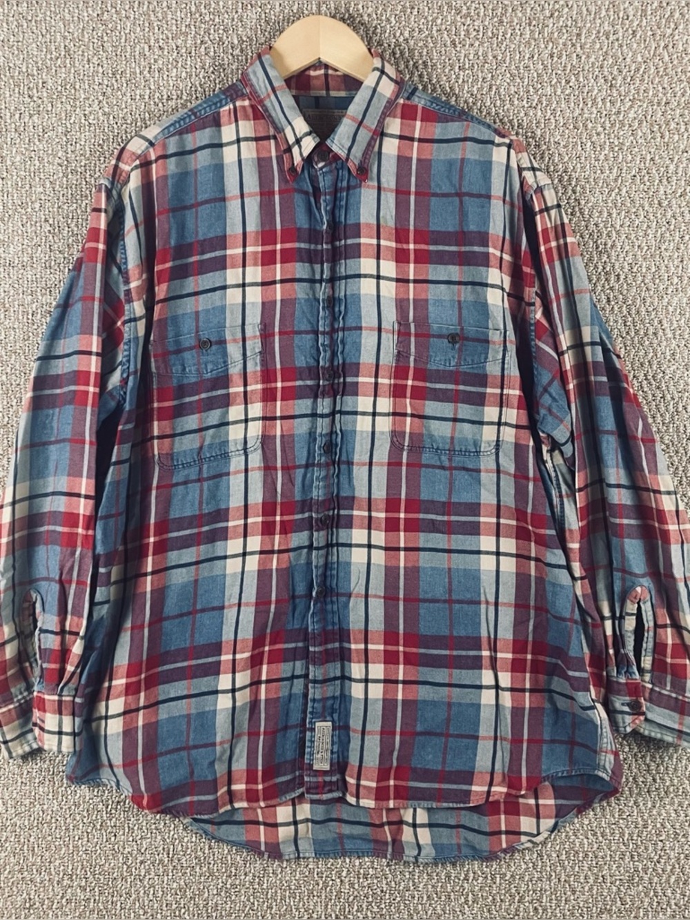 Vtg 90s Abercrombie & Fitch Shirt Men’s L Grunge Flannel “Big Shirts” Y2K T327